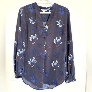 🎉4/30$🎉 Blue Buttoned Blouse with Mandarin Collar PTP 18 in💙🌸